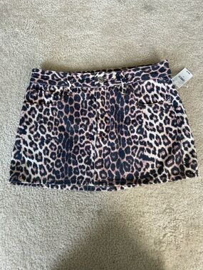 PacSun Leopard Print Mini Skirt in Brown and Black